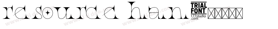 resource han字体转换